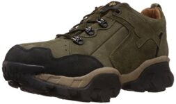 Woodland Men’s Olive Leather Sneakers – 6 UK/India (40 EU)