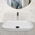 BonKaso Ceramica Bathroom Basin Designer Glossy Finish Table Top Ceramic Wash Basin460 x 345 x 130 mm (18 x14) 8kg(Cosmo3035)