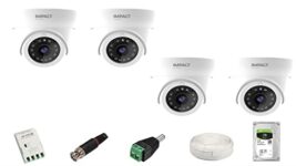 IMPACT BY HONEYWELL 2 MP CCTV KIT Without DVR I with 4 CCTV Cameras I 1 Hard Disk & Accessories I I-MKIT4CH-2 I Made in India I White