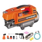 Woscher 878 Waterpro Washer High Pressure Washer Pump Machine,1800 Watts, 150 Bars, 8L/ Min Water Flow Rate,8 Metres Outlet Hose, Portable, for Car, Bike and Home Cleaning Purpose, Black & Orange