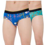 Bummer Men’s Printed Micro Modal Briefs Underwear | Ultra Soft & Breathable | Combo Pack of 2