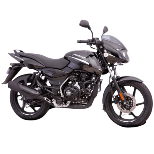 Bajaj Pulsar 125 Neon Disc Bike/Motorcycle | Ebony Black With Platinum Silver Decals