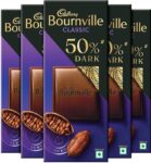 Cadbury Bournville 50% Cocoa Dark Chocolate Bars(5 x 80 g)