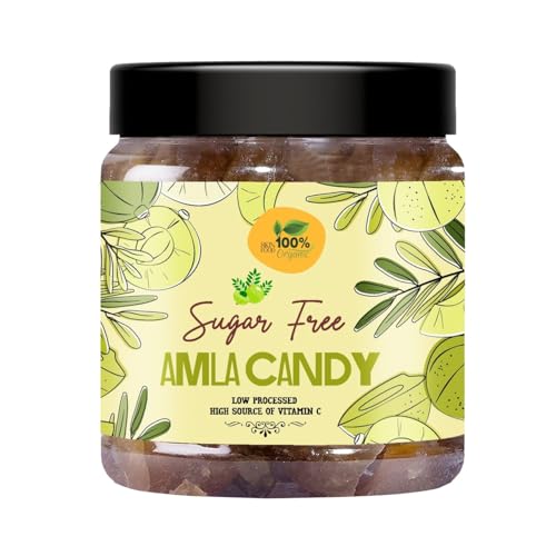 Organic100% Dried Sugar Free Amla Candy | Export Quality Aamla | 400 Gram | Low Processed Amla | Sugar Free | Natural | No Preservative | No Artificial Colour Used (Amla)