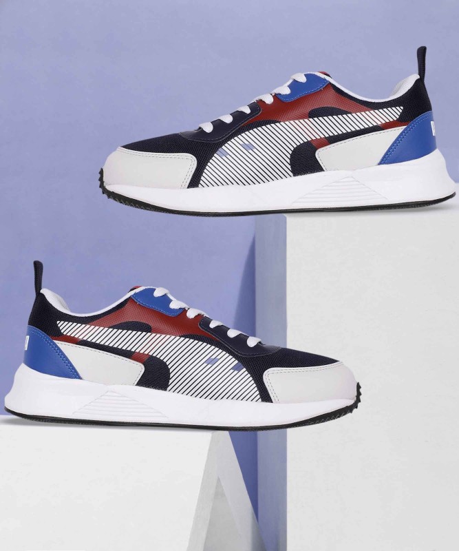 PUMA Puma Men Navy Blue and White Colourblocked Sneakers Sneakers For Men(Dark Blue , 6)