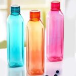 Gami Store Plastic Water Bottle Set, 1 Litre, Set of 3 (Multicolour) 1000 ml Bottle(Pack of 3, Multicolor, PET)