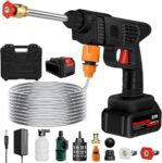 OVIARA Cordless Portable Pressure Washer Gun 48V 12000mah High Pressure Water Gun| Wireless High Pressure Washer Water Spray Gun for Car Wash Bike Washing Cleaning| Adjustable Nozzle and 5M Hose Pipe
