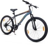 Lifelong MultiSpeed Bicycle – V Brake – Front Suspension 27.5 T Mountain Cycle(7 Gear, Black, Only Front Suspension)