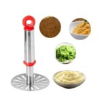 Suzec Kitchen Stainless Steel Potato Masher Pav Bhaji Masher Baby Food Smasher Vegetable Masher
