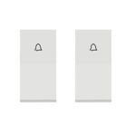 Schneider Electric Unica Pure-6A Bellpress, 1M, White (Pack of 2)