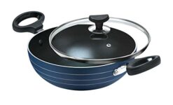 Crystal Aluminium Induction Base Non-Stick Kadhai, 280 Mm, Standard, Multicolor