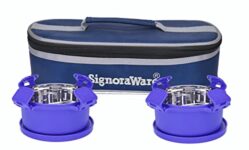 SignoraWare 350ml+350ml Smart Microwave Safe Twin Midday Stainless Steel Lunch Box with Bag, Food Grade BPA Free Conatiners, Air Tight and Sleek Leak-Proof Lid Tiffin Boxes (Set 2 Violet)