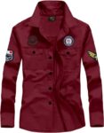 HouseOfCommon Men Self Design Casual Maroon Shirt
