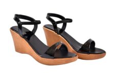 saanvishubh Black heel sandal for girl latest design party wear