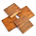 NV HOME DECOR,Sheesham Wood Tea Coasters Set of 4 | Tea Coasters | Coffee Coasters | (Brown) (Design 2)