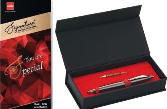 Cello Signature Designer CEL1010449 Silver Pen  Set(1 Pen with Rakhi)