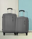 SAFARI Glimpse Set of 2 (56 cm + 69 cm) Gunmetal Grey Premium Hardsided Trolley Cabin & Check-in Set 4 Wheels – 27 inch