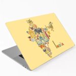 VI COLLECTIONS Premium laminated Laptop Sticker Multi Color Laptop Skin India Clipart