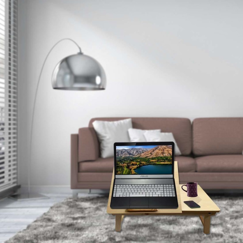 COIRFIT Smart Work from Home Wood Portable Laptop Table(Finish Color – Beige, Pre Assembled)