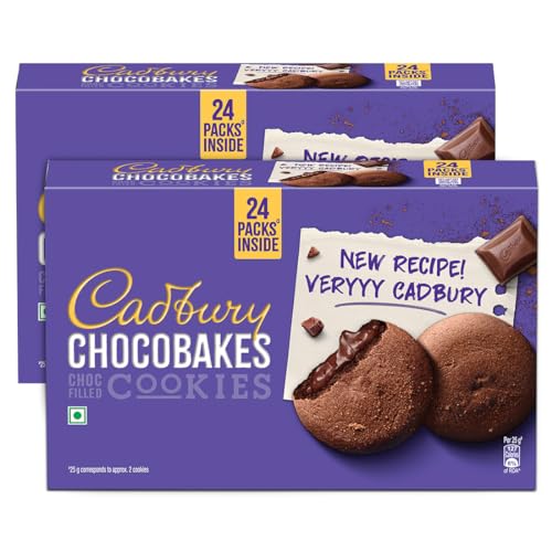 Cadbury Chocobakes ChocFilled Chocolate Cookies, 300 Grams (Pack of 2)