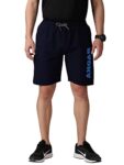 ANGAR Men’s Polyester Shorts with Pockets Casual Bottoms Boys Boxers Athletic, Workout, Lounge Sweat Shorts Dark Blue