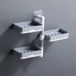 SARVANGAH Self-Adhesive 3 Layer Soap Dish Holder for Bathroom Shower and Kitchen.(Multicolor)