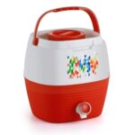 Cello Breeza Pastic Insulated Water Jug | Wide Mouth for Cleaning | Leak Proof Jug | Easy to Carry | Ideal for Travel, Picnic, Homes, Offices, Shops, and Clinics | 14 litres, Red