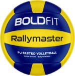 BOLDFIT Volleyball Ball Val Balls Sports Volleyball Size 4 with Air Pin Waterproof Volleyball – Size: 4(Pack of 1, Yellow, Blue)