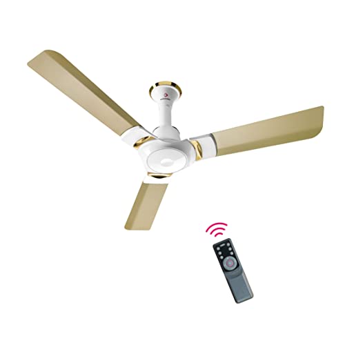 OTTOMATE Sense Connect 5 Star Rated Smart BLDC with Remote 3 Blade 1200 MM High Speed Ceiling fan (Royal Gold, Pack of 1)