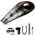 WOSCHER i7 Pro Rechargeable Cordless, Vacuum Cleaner, Portable, Handheld,120W, 6000PA Powerful Suction, Stainless Steel Hepa Filter, for Car, Office & Home