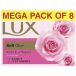 Lux Advanced Radiant glow Rose vitamin C + E Pack of 8 x 150g