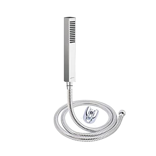 Goeka Kubix Hand Held Shower HS-S3 with 1.5 MTR SS Hose Pipe and ABS Hook (Chrome Finish)