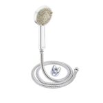 Goeka Octave Multi 3 Function Hand Held Shower HS-2041 with 1.5 MTR SS Hose Pipe and ABS Hook (Chrome Finish)