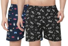 GoSriKi Men’s Cotton Printed Boxer Shorts (Pack of 2) (ANL-BXR-PACK-2-022-GS_M_Multi_ Medium) Multicolour