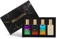 Bellavita Unisex Scents Gift Set|4x20ml|Long Lasting Perfume|Woody & Musk Fragrance Notes| Eau de Parfum – 80 ml(For Men & Women)