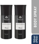 YARDELY LONDON Gentleman Classic With Woody Fougere Notes Body Deodorant Spray – For Men(300 ml, Pack of 2)