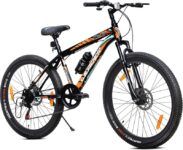 LEADER Beast MultiSpeed Bike with FS & DD Brake 26 T Mountain Cycle(7 Gear, Black, Only Front Suspension)