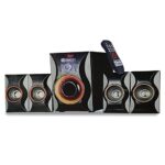 WEBOOT 16.7″ inch Bluetooth Multimedia Speaker System/Home Theatre / 6″ Subwoofer | 3″ x 4 Satellites with Deep Bass, FM, Bluetooth, USB, AUX, SD Card & Remote Control (90 Watt, 4.1 Channel)