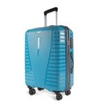 Aristocrat Airpro 76 cms Large Check-in Polypropylene Hardsided 8 Wheels Luggage/Suitcase/Trolley Bag- Coral Teal Blue