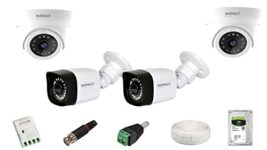 IMPACT BY HONEYWELL 2 MP CCTV KIT Without DVR I with 4 CCTV Cameras I 1 Hard Disk & Accessories I I-MKIT4CH-1 I Made in India I White