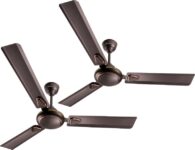 Longway Kiger P2 1200 mm Ultra High Speed 3 Blade Ceiling Fan(Smoked Brown, Pack of 2)