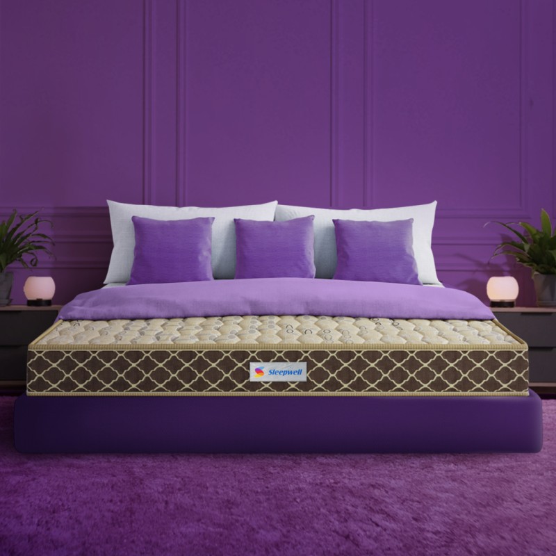 Sleepwell Fitrest 6 inch Double High Resilience (HR) Foam Mattress(L x W: 78 inch x 48 inch)