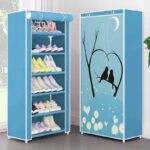 SAIWAY LOVE BIRD PRINT Metal, Plastic Collapsible Shoe Stand(Multicolor, 6 Shelves, DIY(Do-It-Yourself))