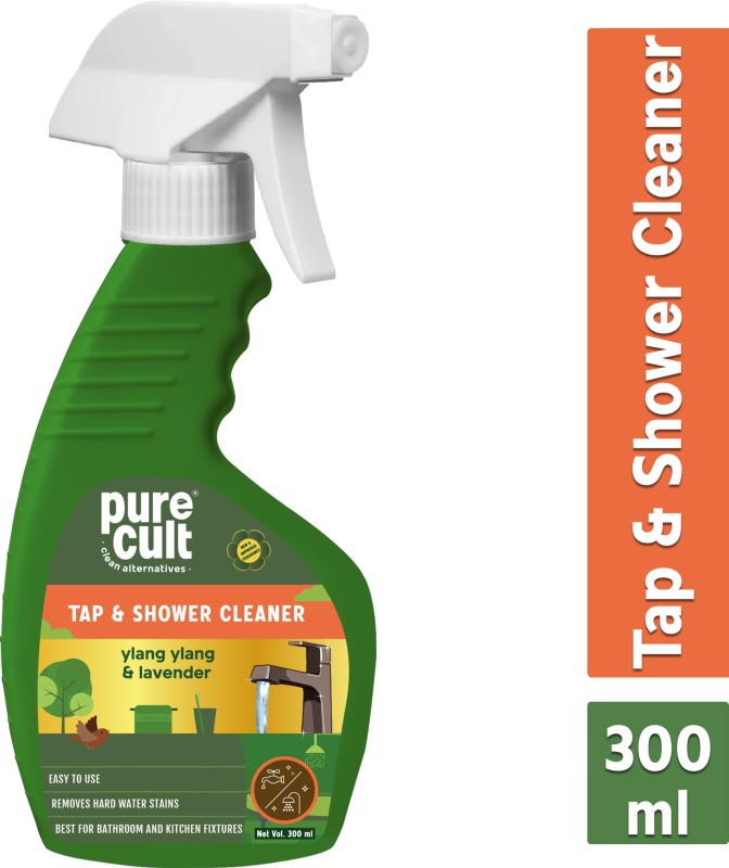 PureCult Plant-Based Tap and Shower Cleaner | Ylang Ylang & Lavender | 300ml | Stain Remover