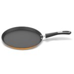 Preethi Dura Collection Non Stick Tawa, 28 cm, Gas & Induction Compatible, 5 Star Non Stick Effect, Turmeric Yellow