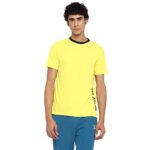 FUSEFIT men’s Geometric Regular T-Shirt (FFA-MT045-02-M_YELLOW M)