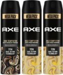 AXE Gold and Dark Temptation Deodorant Spray – For Men(645 ml, Pack of 3)