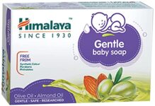 Himalaya Gentle Baby Soap- with Almond Oil and Olive Oil|Clinically tested|100% free from Parabens, Animal Fats, and Synthetic Colors|Gently cleanses baby’s skin|125G