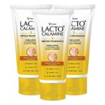 Lacto Calamine Ubtan Face Wash for Glowing Skin | Natural Face Wash with Sandalwood, Saffron, Neem, Almond & Turmeric |Exfoliating Facewash reduces Tan | Sulphate, Paraben Free | 100 ml Pack of 3