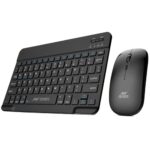 Ant Esports WKM11 Wireless Keyboard and Mouse Combo, Ultra Compact Slim Keyboard and Ergonomic Mouse for Desktop/PC/Laptop/Tablets and Windows 10/8/7, Build in Rechargeable Battery – Black